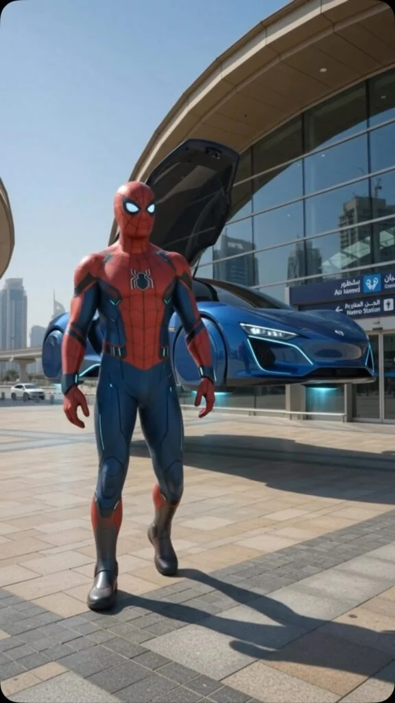 Flying Car in Dubai AI reel by Naveed Rauf