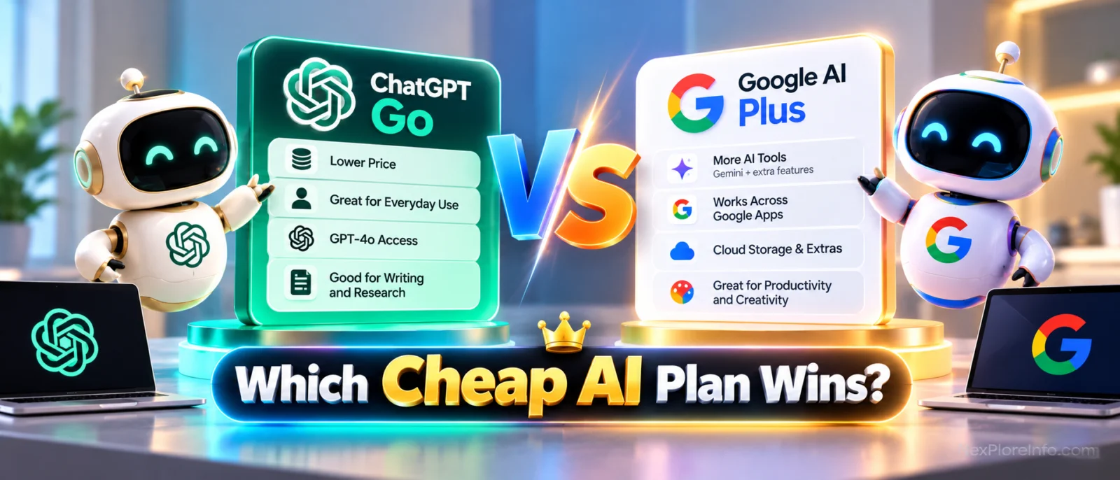 ChatGPT Go vs Google AI Plus: Which Cheap AI Plan Wins