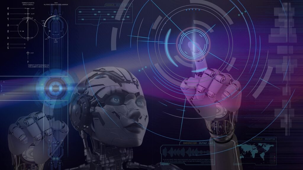 How an AI Agent Works Illustration representing an AI agent analyzing data and taking automated action