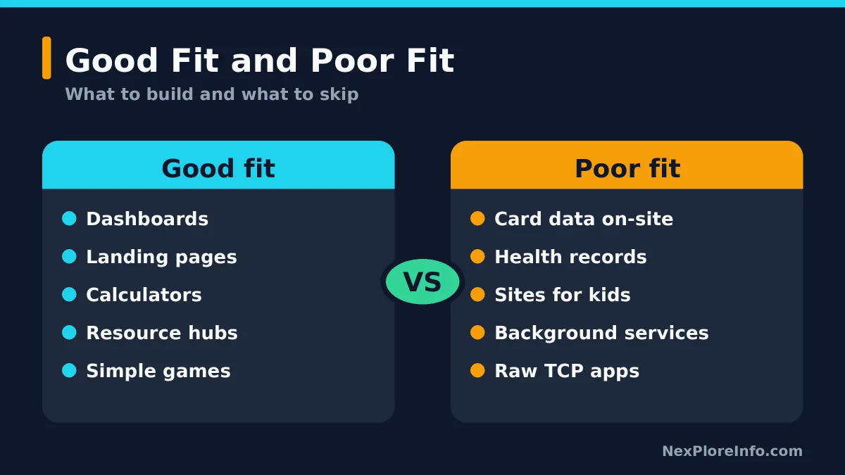 Comparison of projects that suit ChatGPT Sites and projects that do not
