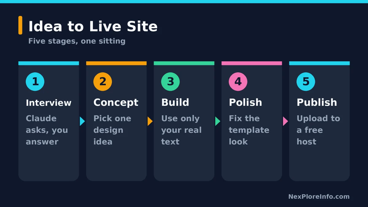 How to build a website with Claude in five stages from idea to live site